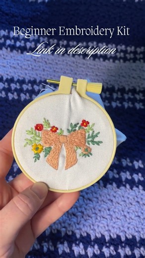 Hobby Lobby Finds: Beginner-Friendly Floral Bow Mini Embroidery Kit