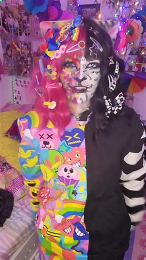 ...dualcora kitty? #cosplay #jfashion #fashion #weirdcore #kidcore #altfashion #alternative
