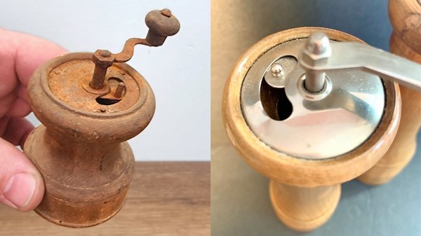 Restoring a Vintage Pepper Mill with Expert Care
