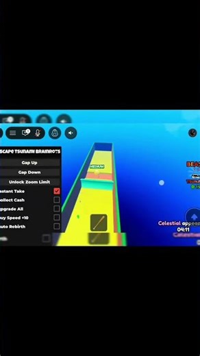 Escape Tsunami (Brainrots) Script UI Showcase – Remove Tsunami & Teleport All Zones 🌊 (Mobile + PC)