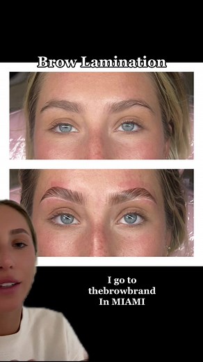 Eyebrow Lamination Before and After Transformation