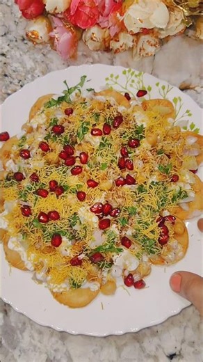 Street Style Papdi chaat at home #shorts #youtubeshorts #chaat #streetfood
