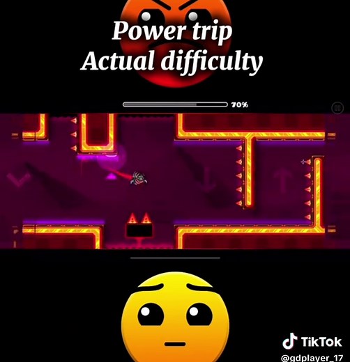 Power trip actual difficulty #geometrydash #gd | power trip 3 coins