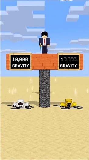 Help Herobrine to win the power gravity challenge #minecraft #animation