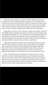 Antonio Giddens Structuration Theory