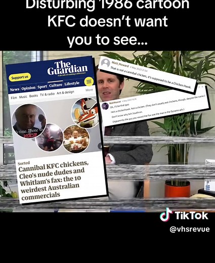 A disturbing Australian ad for KFC from 1986. #kfc #chicken #cartoon #vhsrevue #80s #australia