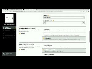 MCS Heat Load Calculator Guidance