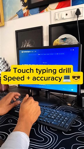 Touch typing exercise💻😎| Improve accuracy & speed📈
