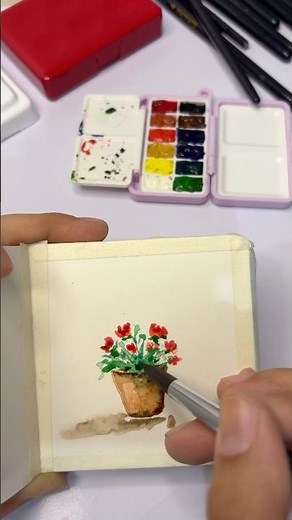 HOW TO PAINT A FLOWER POT | Paint with me