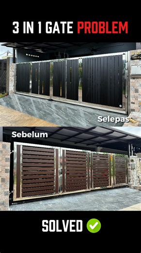 3 IN 1 GATE PROBLEM SOLVED ✅ Ingat Encik Adam? Ni lah masalah yang dihadapinya sebelum ni. Jom tengok apa masalah beliau sampai kami boleh dapat 5⭐⭐⭐⭐⭐ #amcsteelgate #amcsteelgatespecialist | AMC Engineering Steel Works Sdn Bhd.