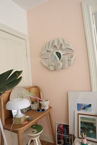 big fat plaster shell mirror