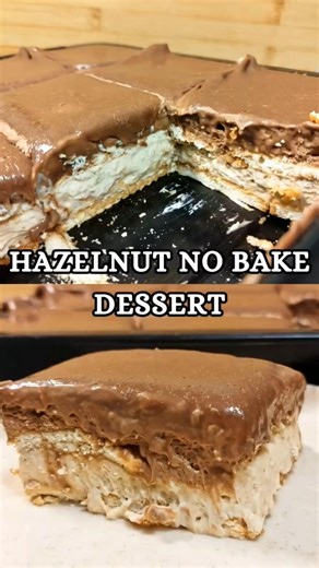 No bake hazelnut dessert 😍 #recipe in description #baking