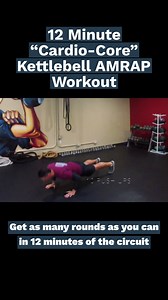 36 reactions | 12 Minute “Cardio-Core” Kettlebell AMRAP Workout Get as many rounds as you can in 12 minutes of the circuit below: - 15 KB swings - 10 push ups - 10 goblet squats - 10 1 arm KB rows per side - 50 jumping jacks Registration is open now for the 20 in 6 Kettlebell Challenge! - details and sign up at the link here  https://bit.ly/fvt20in6 | Kettlebell Basics | Facebook