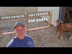 How To Build A Fence Hanging Hay Feeder For Goats. DIY. Kiko Goats