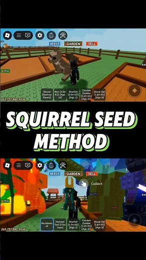 SQUIRREL METHOD on grow a garden #roblox #growagarden