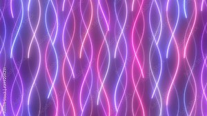 Neon Light Wave Curve Lines of Abstract Future Laser Beams Flow Down - 4K Seamless VJ Loop Motion Background Animation Stock Video