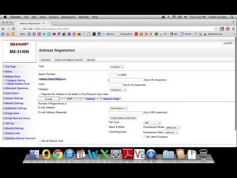 How To Add Email Addresses to Address Book of Sharp Copier