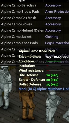 J&G Alpine Multicam Uniform Second Version Armor Pack Short Project Zomboid Mod Showcase