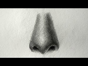how to sketch + shade a realistic nose