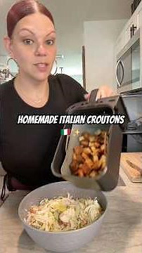 Homemade Italian Croutons 🇮🇹✨ #easyrecipes