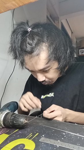 ปั่นลวดด้วยสว่าน 😉😉 #ฟีดดดシ