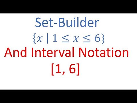 Set Builder and Interval Notation