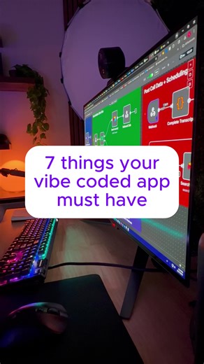 These 7 things are the building blocks of every app. Here's what each one means and what to use for it: 1. Frontend – the interface users see and click on. Use React or Next.js. 2. Backend – the logic that runs behind the scenes. Next.js API routes keep it simple if you're already using Next. 3. Authentication – login, signup, protecting routes. Supabase Auth or Clerk make this easy. 4. Database – where all your data lives. Supabase gives you Postgres with a nice dashboard. 5. Payments – if you'