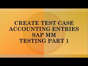 create test cases sap mm | create sap integration test cases | sap test report | sap test execution