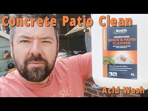 Concrete Patio slabs Clean Part 1: Acid Wash