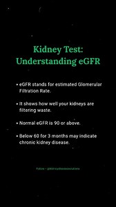 94K views · 295 reactions | Your eGFR reveals the stage of kidney function — monitor it regularly. #kidneytests #CKD #renalhealth #kidneyawareness #kidneywarrior #fblifestyle #KidneyHealth #KidneyCare #KidneyHealthForAll #KidneyHealthAwareness | The Kidney Disease Solution | Facebook