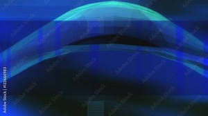 Looping version two blue no strobe geometric animated background Stock Video