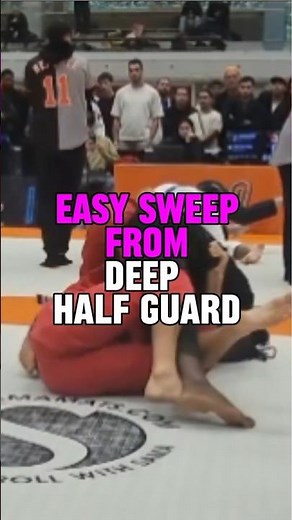 Easy Sweep from Deep Half Guard