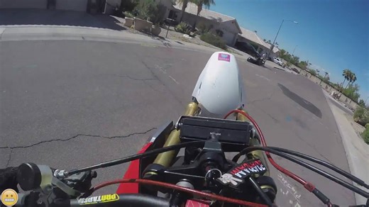 Circular mini bike wheelie patterns