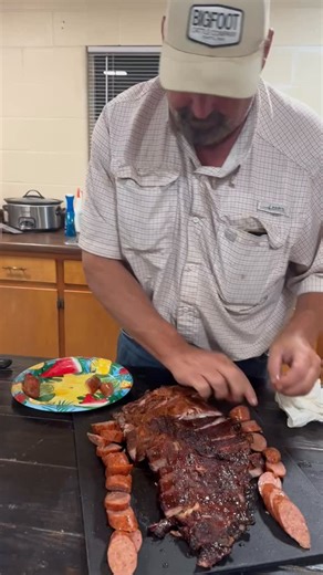 95 reactions | Smoked Ribs and Sausage! Deer Camp food. Bigfoot Style | Heritage Cattle Co. | Facebook