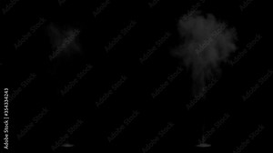 Set of two VFX explosions. VFX Animation with alpha channel for indie movie video Stock Video