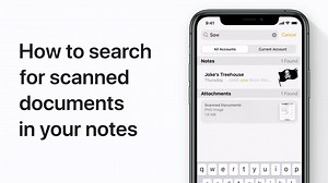 How to search inside scanned documents in Notes for iPhone or iPod touch – Apple