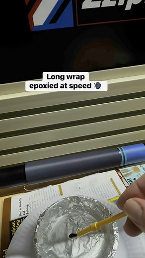 Applying first coat on a longer thread wrap, *completed pic in the comments* fell free to follow me for more fishing & rod building content 🙏 🎣 thank you to everyone who takes the time out their day to watch and comment 🤝 #rodbuilding #fishing #thankyouforyoursupport #foryouシ | Rossco McKay