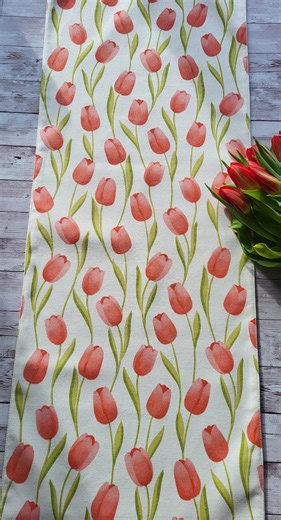 Handmade Tulip Table Runner – Cotton, Fully Lined, Spring Floral Table Decor, Easter Dining Decoration - Etsy