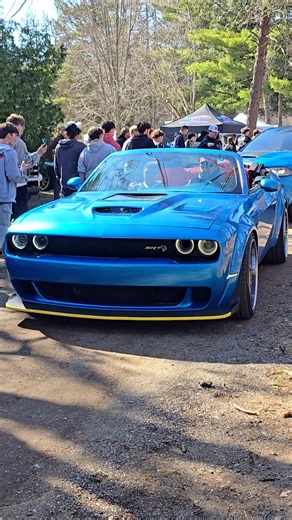 Dodge Challenger SRT Hellcat Custom Convertible Car Drive By Engine Sound Modded Detroit Show 2026