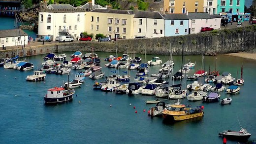 Discover Tenby: Aerial Views of a Colorful Welsh Coastal Town