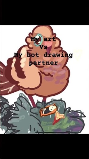 My art Vs #art #artwork #funny My bot drawing partner