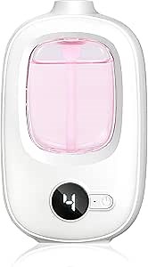 Wall Mounted Essential Oil Diffuser, 50ml Gardenia Aroma Oils Refill, Rechargeable 4 Mist Modes Ultrasonic Atomization Fragrant Humidifier, Wireless Aromatherapy Air Freshener for Home