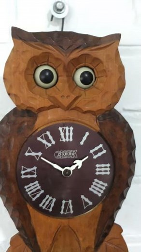 Vintage Wall Hanging Poppo Owl Cuckoo Clock | Item# 1441 - Adelaide Clocks