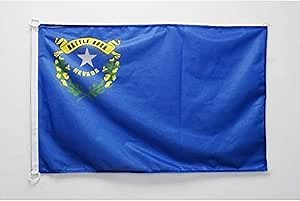 Nevada NAUTICAL Flag 18'' x 12'' - US state of Nevada flags 30 x 45 cm - Banner 12x18 in for boat - AZ FLAG