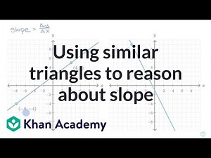 Using similar triangles to reason about slope | Grade 8 (TX) | Khan Academy