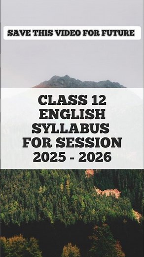 Class 12 English Syllabus for board session 2025-26 #class12english #class12syllabus #englishclass12