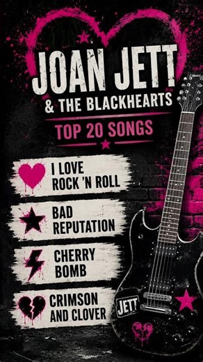 Joan Jett & the Blackhearts Playlist | 20 Songs In Description 🎸 #shortmusicclips #music