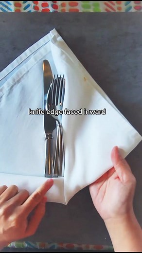 this is the mostneatest silverware napkin folding technique #diy #napkin ,#fyp