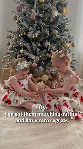 Matching moments have never been sweeter 🥰 Pair them each with matching pigtail bows and unlock free shipping! As well as stunningly well-made clothes for your girls, you'll also enjoy: ~ Supporting Australian owned small business ~ Dressing them for comfort as well as cuteness (100% soft cotton) ~ Free shipping on orders over $150 ~ 10% off your first order when you sign up Take a closer look: https://alittlelacey.com.au/products/faith-girls-christmas-rose-dress | A Little Lacey