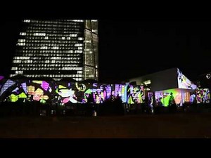 [Lichtshow] Luminale 2018 in Frankfurt am Main an der Europäischen Zentralbank
